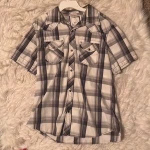 Buckle Men’s Short Sleeve Button Up Shirt